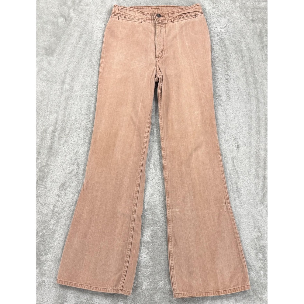 Vintage Levis Pants Womens W27 L32 70s 80s Disco Hippie Boho Soft Brushed Brown